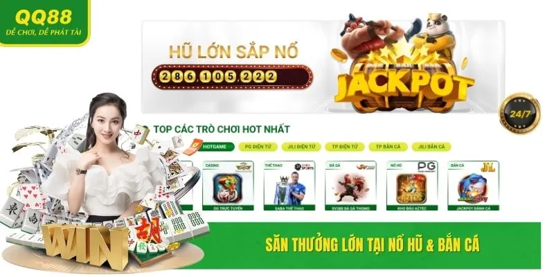 QQ88 🎖️ Trang Chủ Chính Thức QQ88.COM | Đăng Ký QQ888 +88K 23 Săn thưởng hấp dẫn tại Nổ hũ & Bắn cá